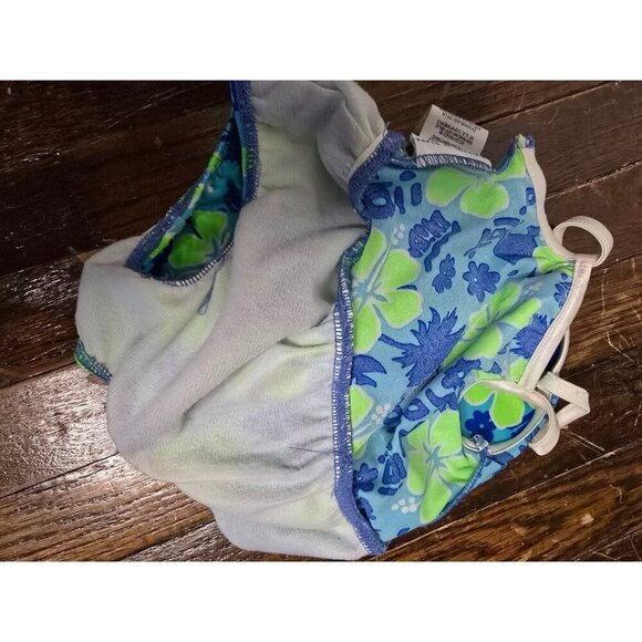 Vintage 90s Sand n Sun Blue Tropical Baby Swimsuit 18 M - Picture 7 of 10